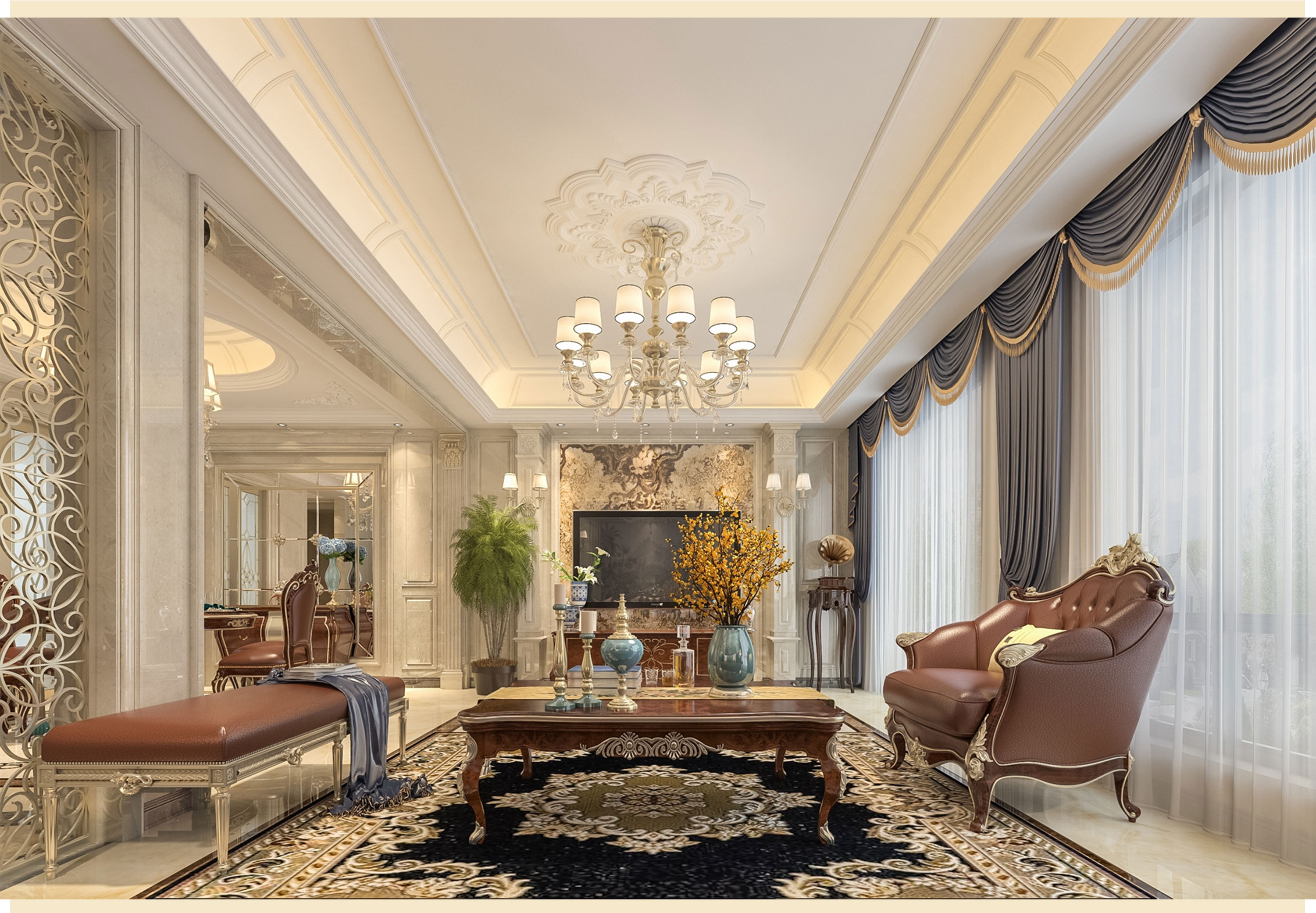 龍騰石膏線裝飾效果圖1