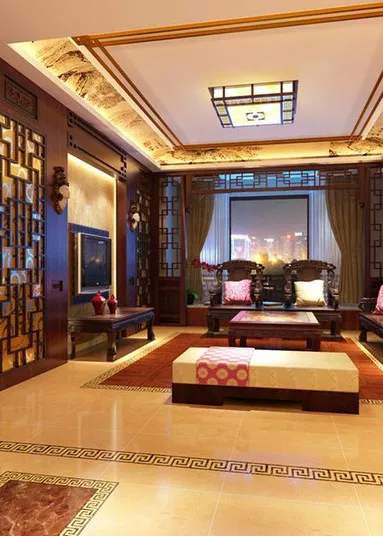 二級石膏線吊頂裝飾效果