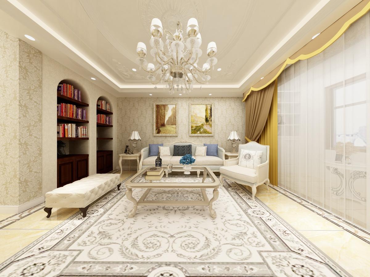 客廳石膏線條吊頂效果圖